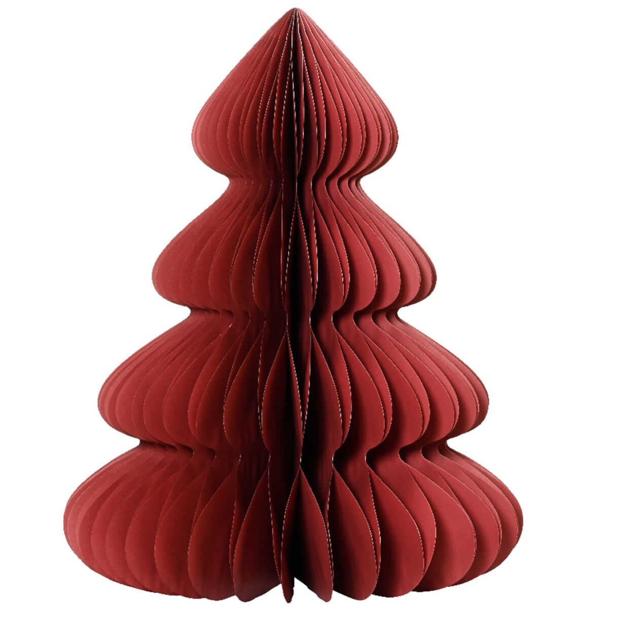 Papieren kerstboom om neer te zetten (H90 cm) Magnetische sluiting Rood