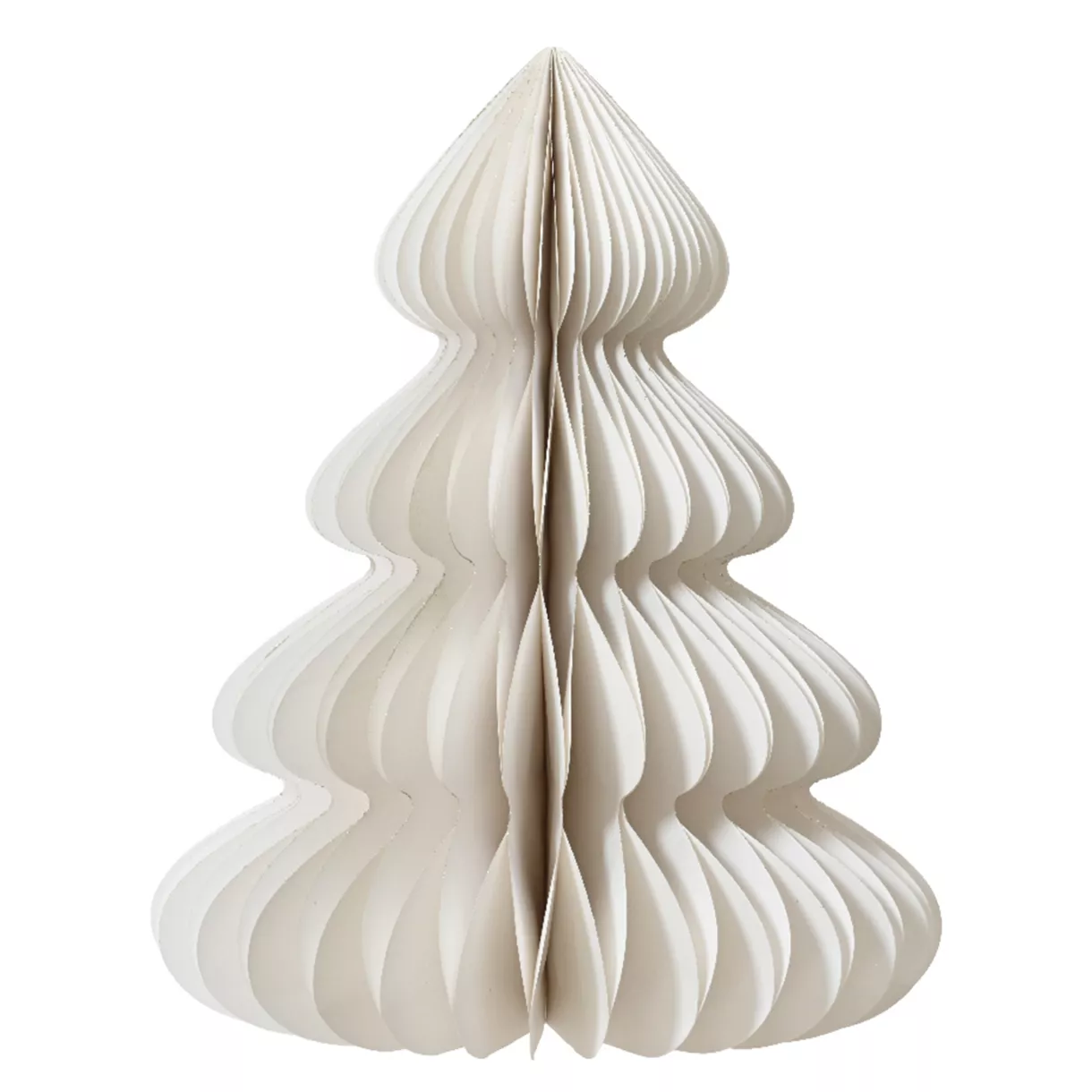 Papieren kerstboom om neer te zetten (H90 cm) Magnetische Sluiting Wit