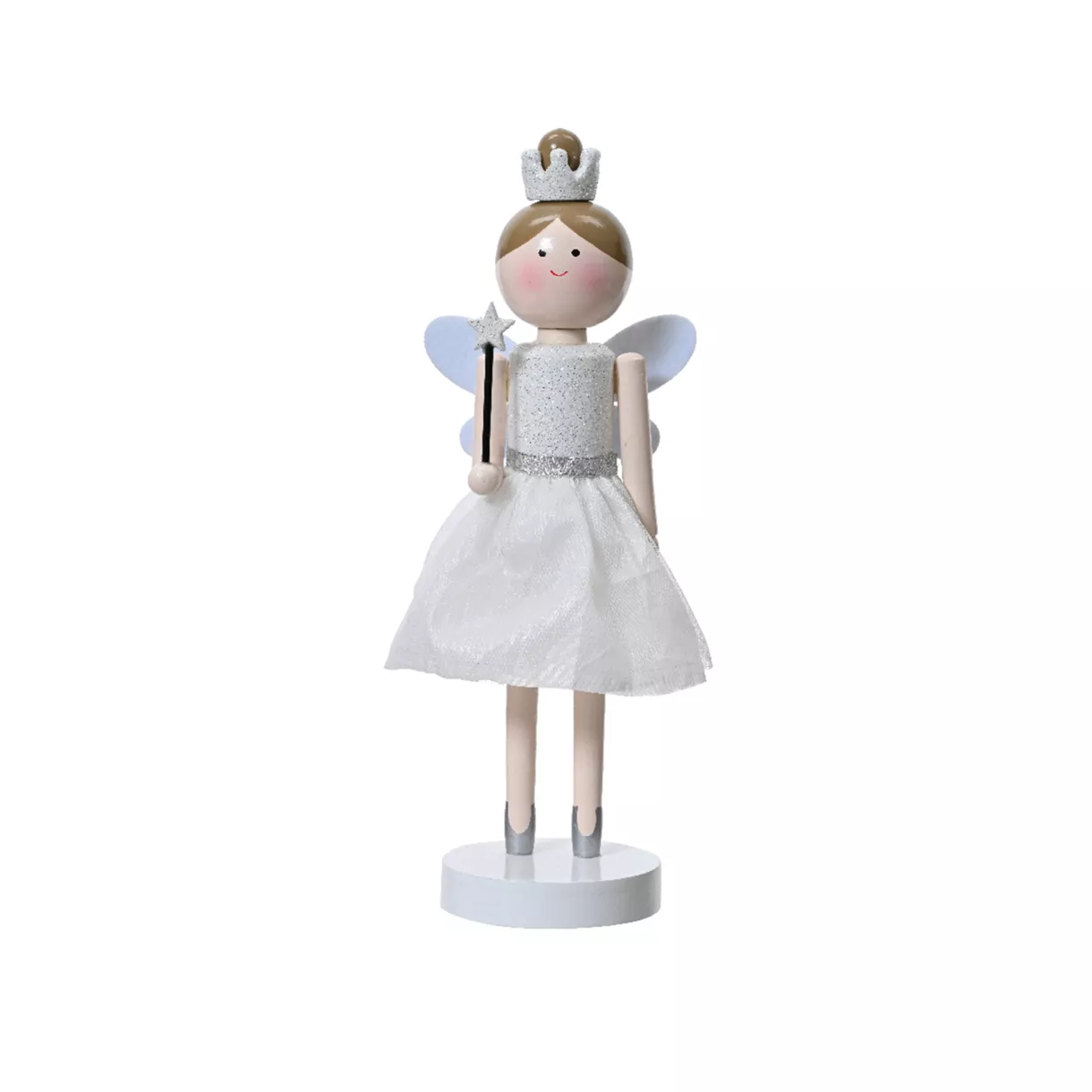 Houten Notenkraker (H38 cm) Witte Fee Prinses