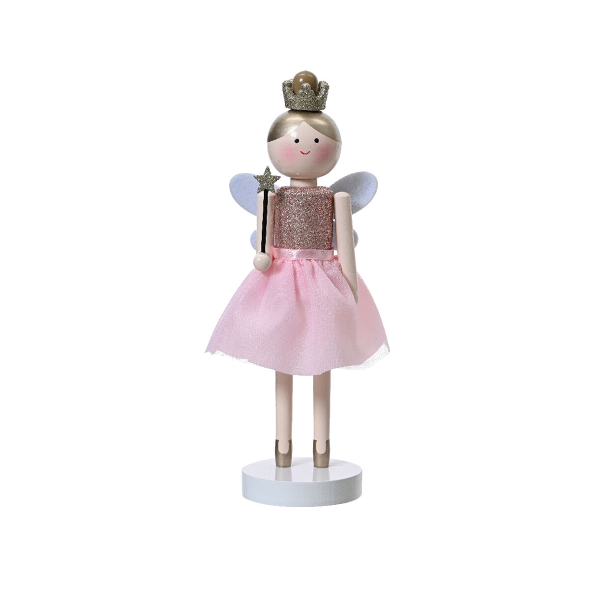 Casse-noisette en bois (H38 cm) Fée princesse Rose