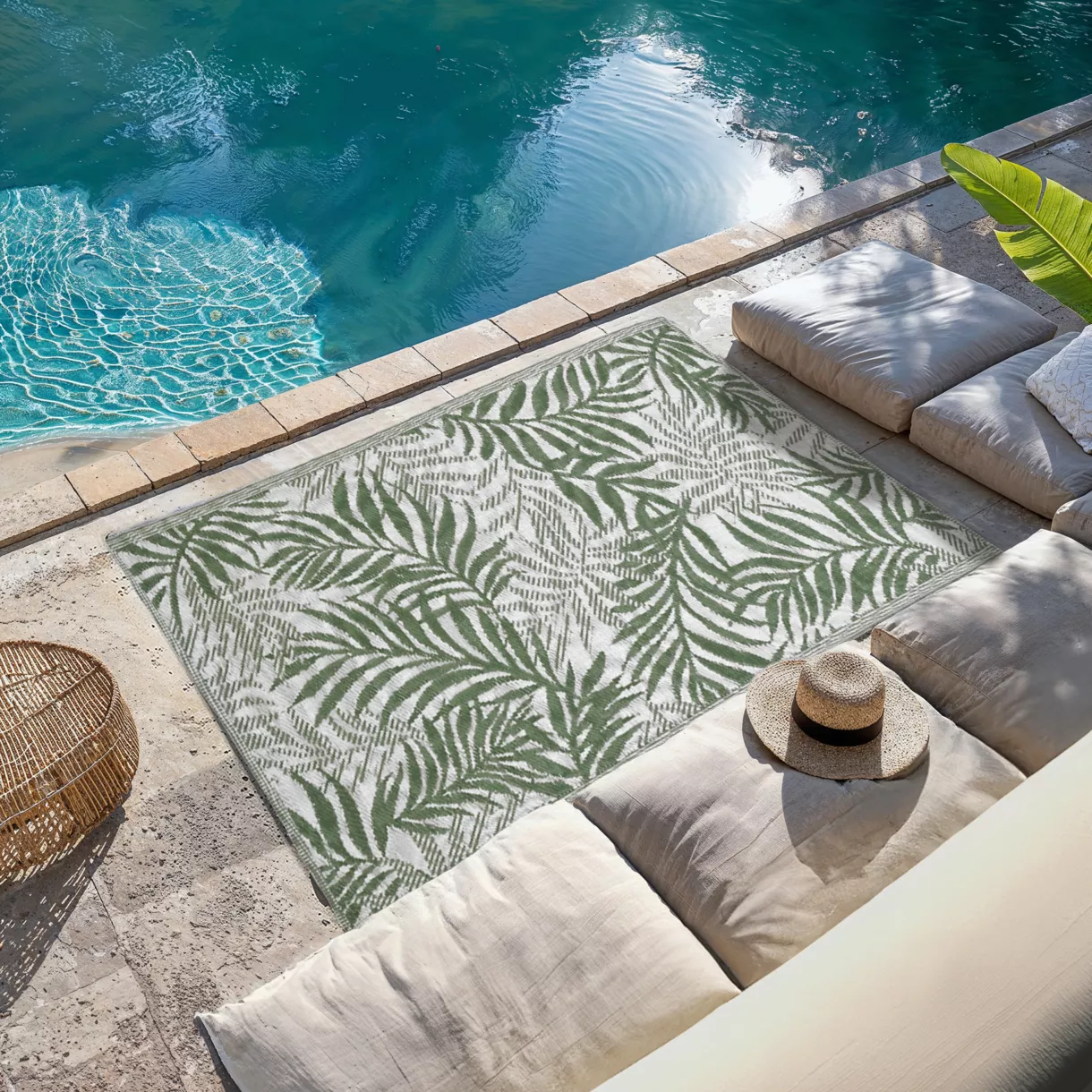 Tapis d'extérieur (50 x 120 cm) Feuillage Vert 1