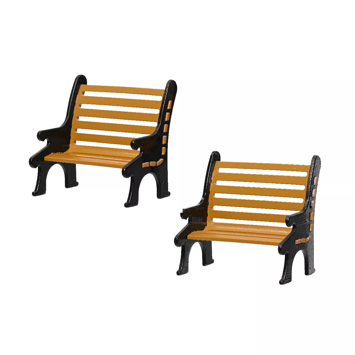 2er Set Bänke (H5,70 cm) fürs Weihnachtsdorf