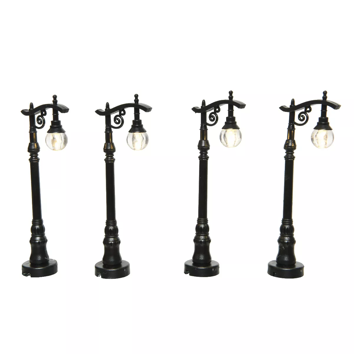 Lot de 4  LED lanterne BO intŽrieur L2.00-W3.50-H10.00cm-4L noir