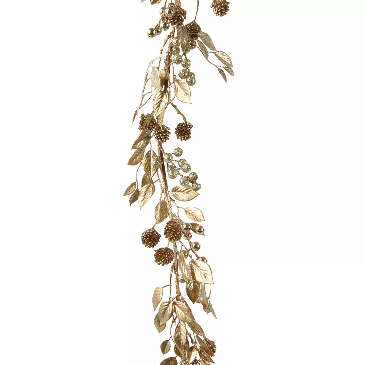 eminza Guirlande de baies et feuilles (130 cm) Splendide Or