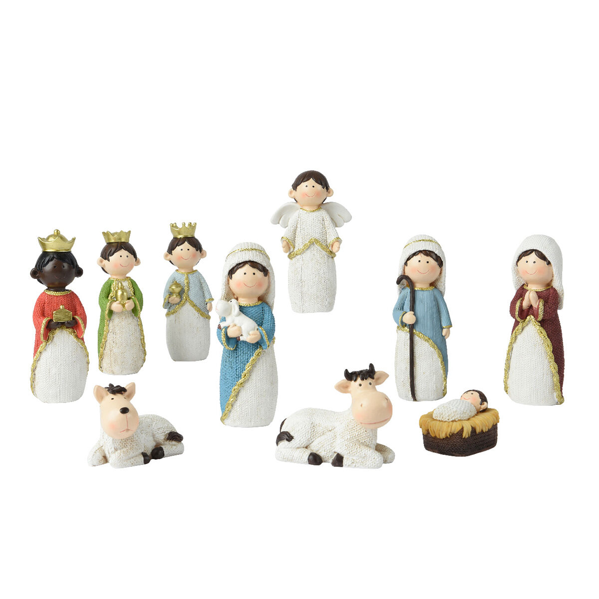 1 Set nativite polyresine L5.40-W4.60-H15.30cm blanc/couleur(s)