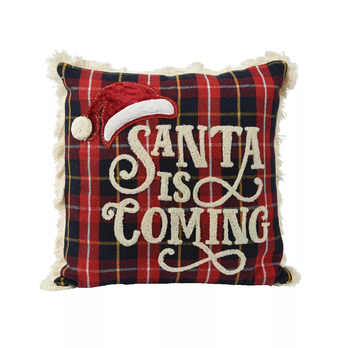 1 Coussin eg coton L45.00-W45.00-H10.00cm rouge
