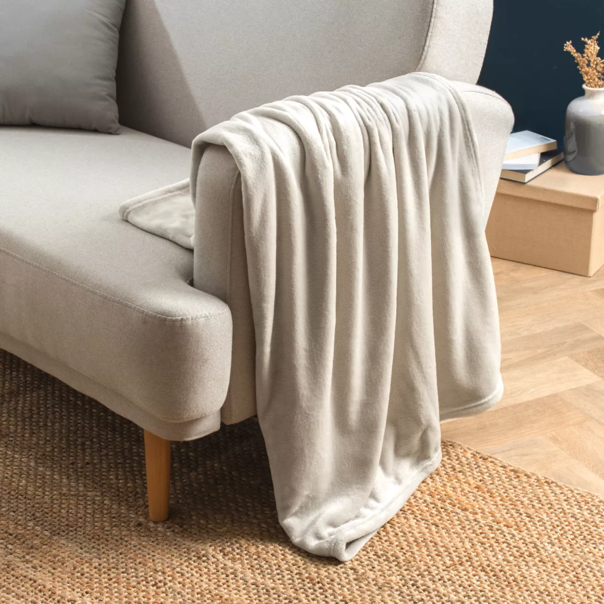 Kuscheldecke aus Flanell (125 x 150 cm) Didou Beige 