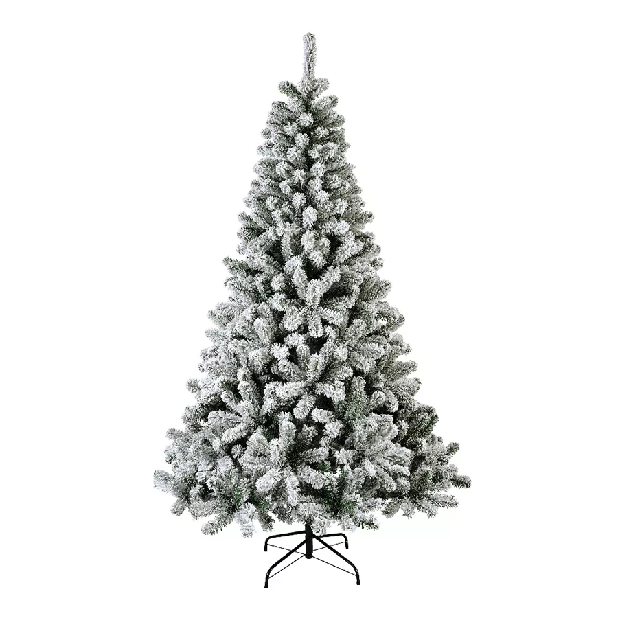 Árbol artificial de Navidad con luces 640 LED H300 cm King Verde nevado