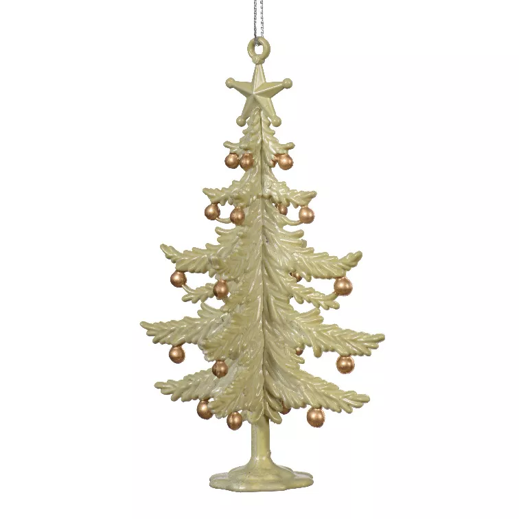 Pino para colgar (H13 cm) Campanillas festivas Menta blanca