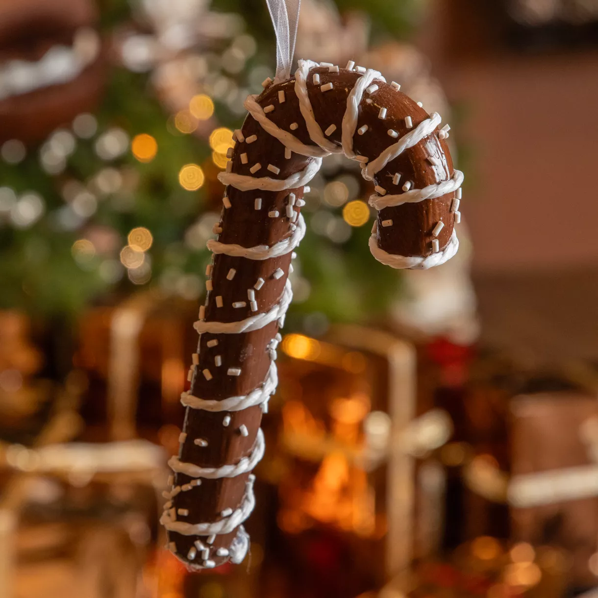 Sucre d'orge à suspendre (H17 cm) Gourmandise Brun café
