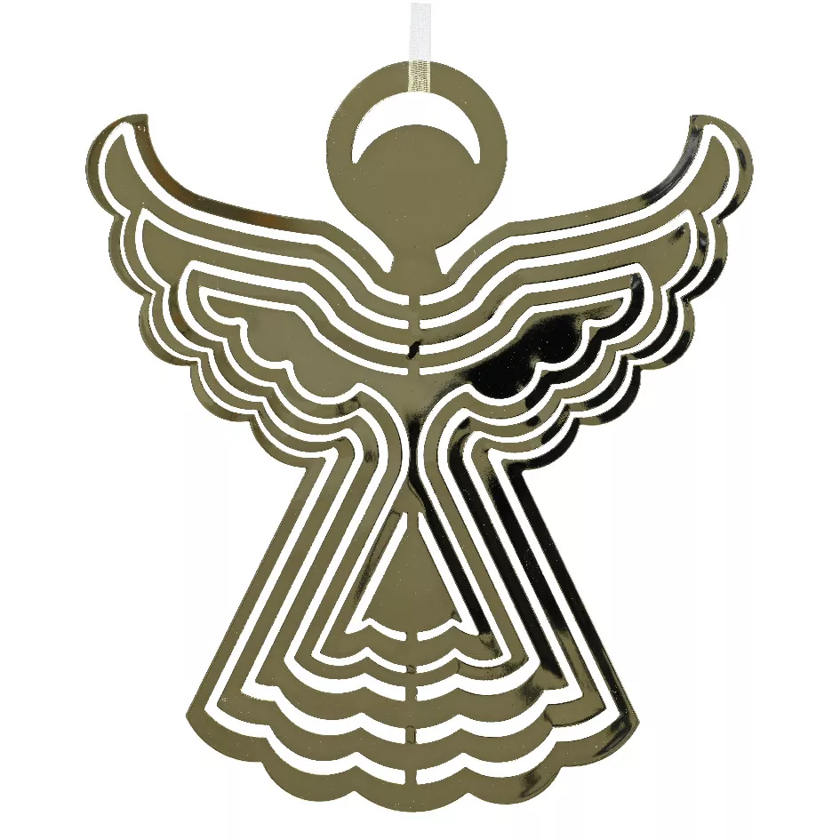 Ángel de Navidad para colgar de metal (H9 cm) Santa-Lucia Oro
