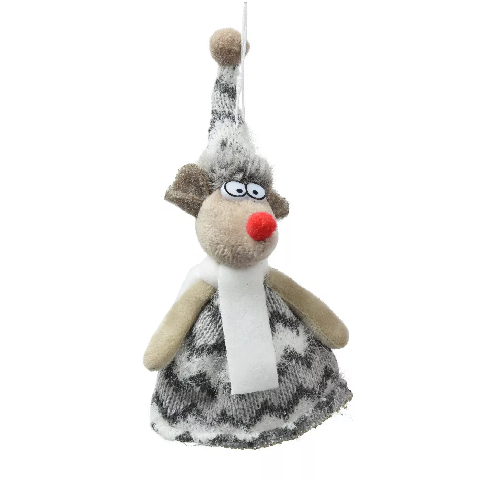 Ratón para colgar (H15 cm) Pip bufanda acogedora Gris