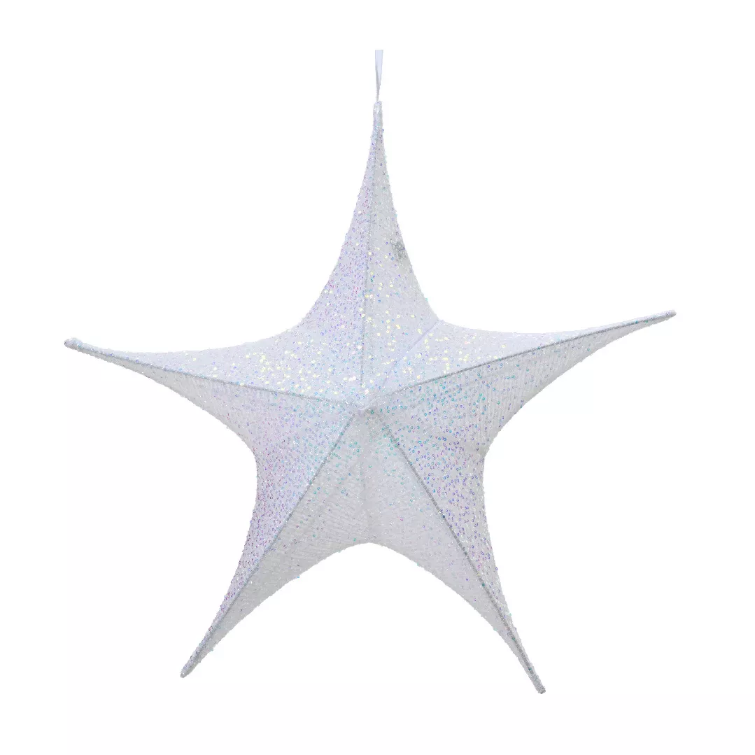Etoile de Noël à suspendre (D180 cm) Christmas pailleté Irisé