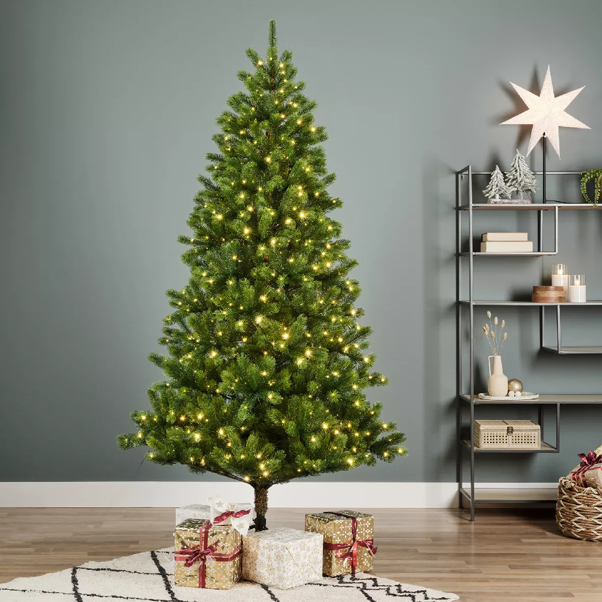 1 Ottowa sapin prelit dia96.00-H180.00cm-350L vert/blanc chaud