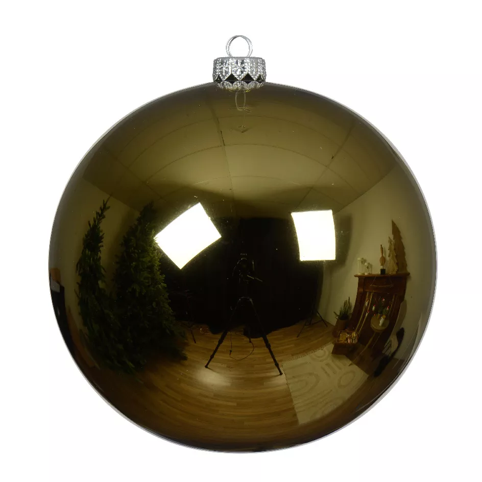 Set di 6 palline di Natale in vetro (D80 mm) Artico brillante Verde rosmarino