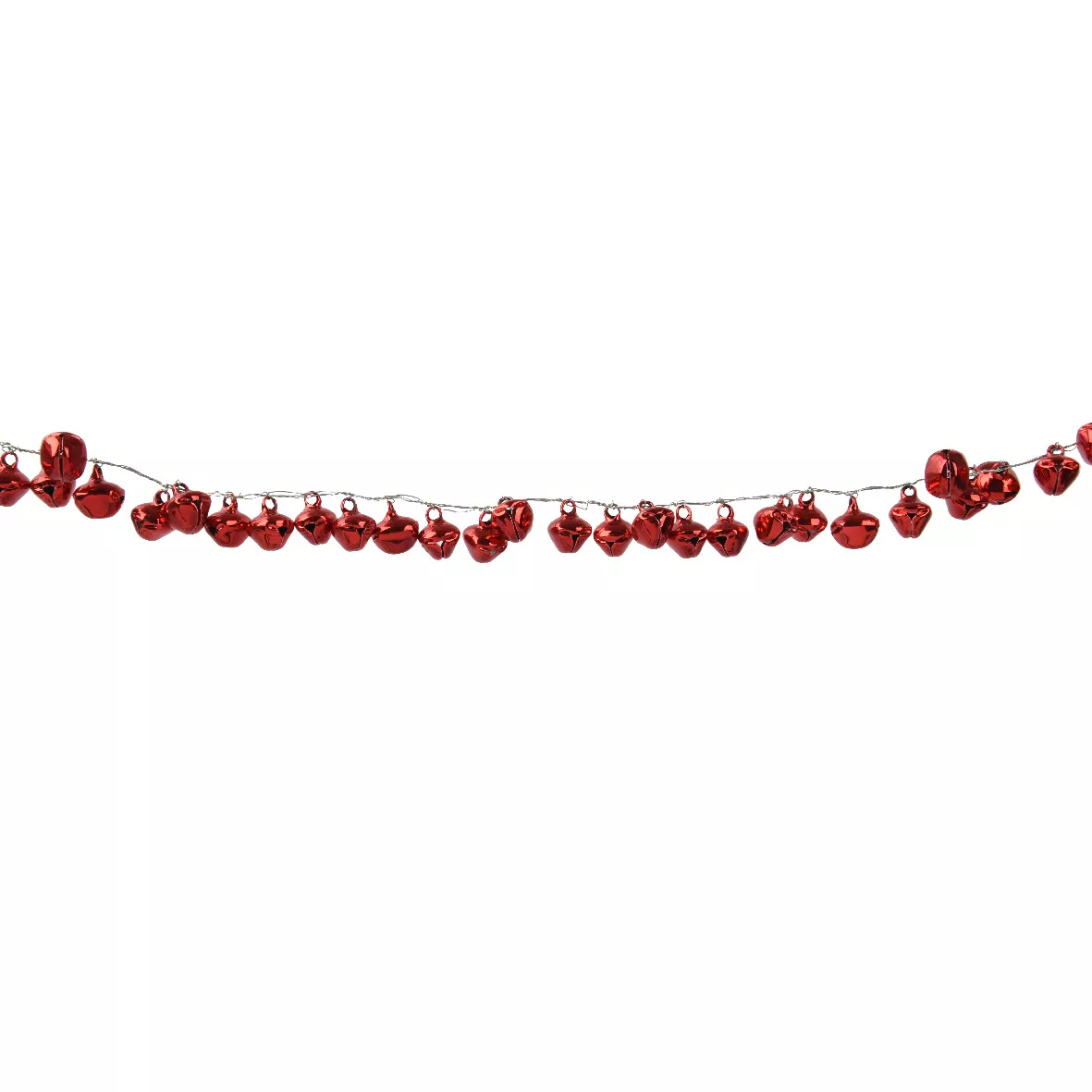 Decoratieve slinger (1,20 m) Berg belletjes Rood