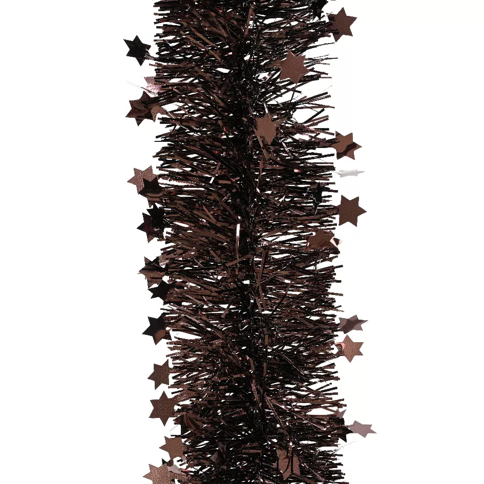 Kerstslinger (D9 cm) sterrengevuld Alpine Zwart truffel