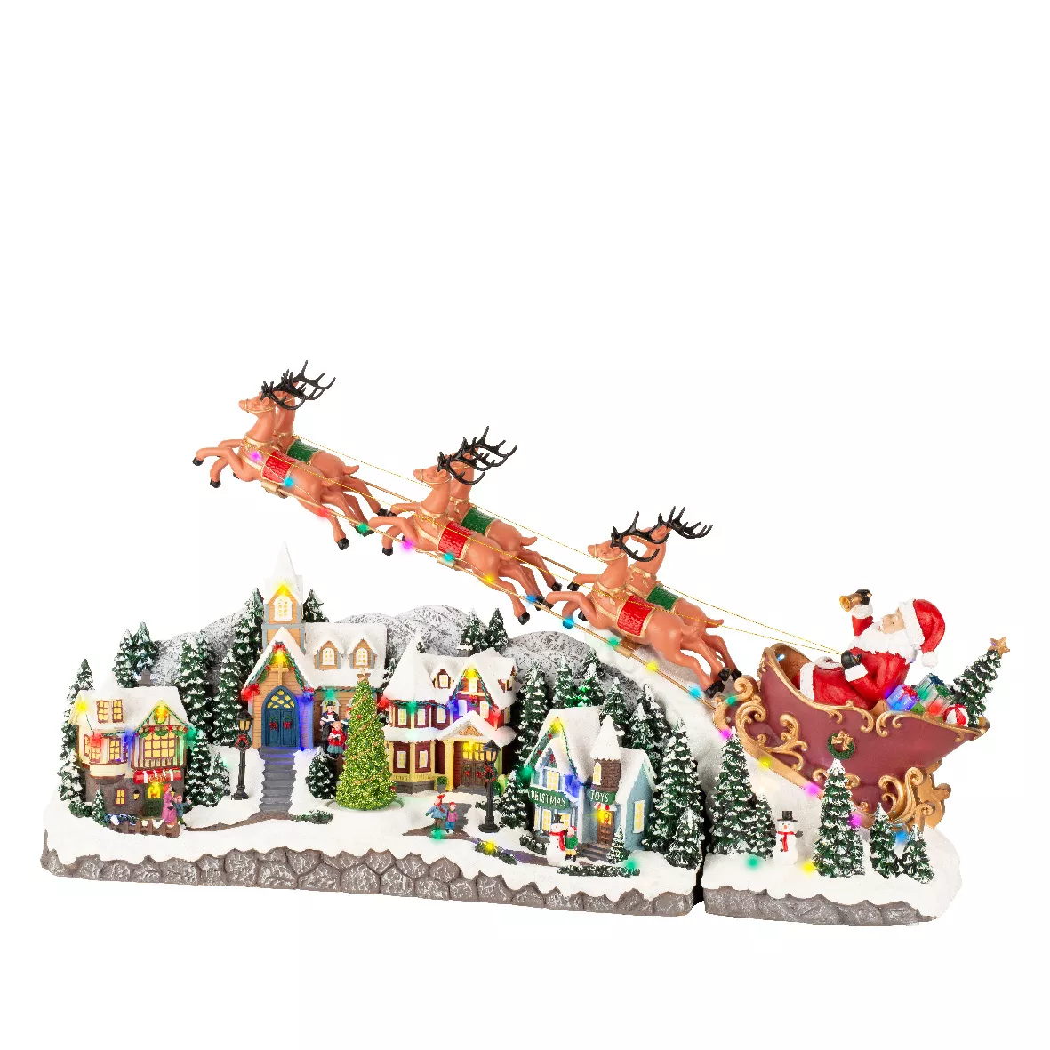 1 LED paysage intŽrieur VILLAGE LUM L25.50-W97.50-H47.00cm-60L couleurs/multi