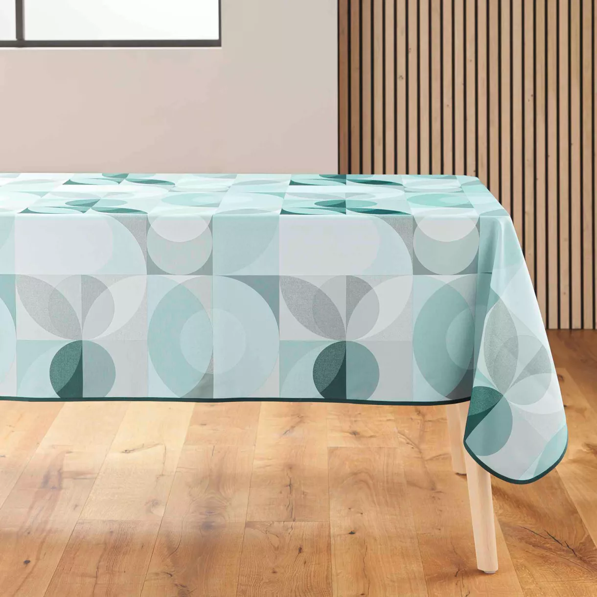 NAPPE RECTANGLE 150 x 240 CM POLYESTER IMPRIME TESSOURO SAUGE