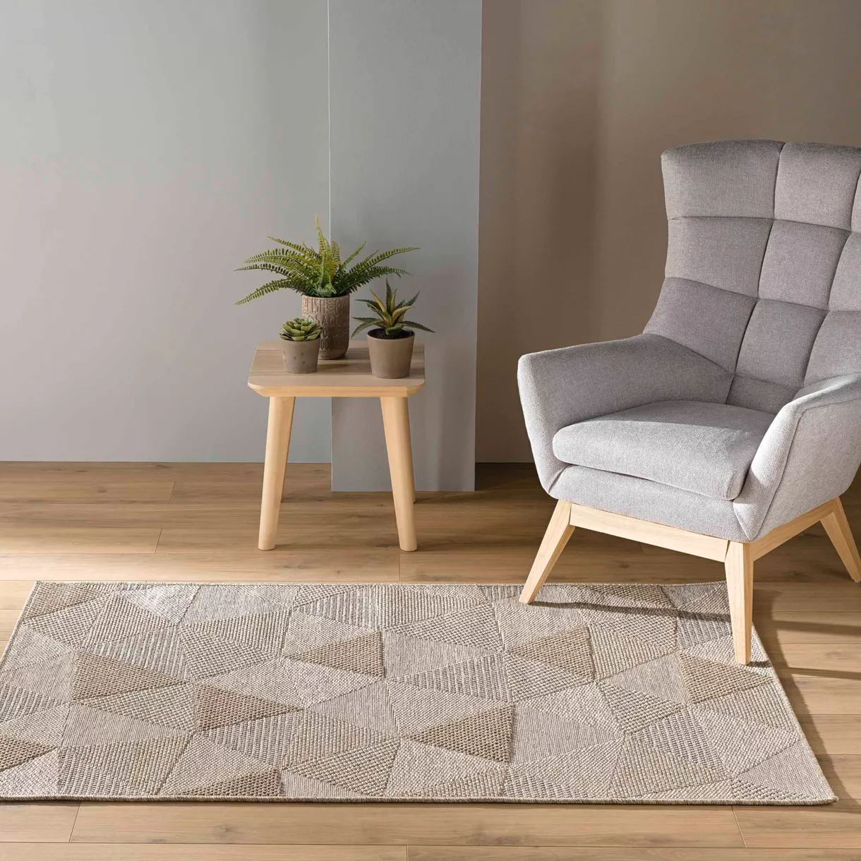 TAPIS RECTANGLE 120 x 170 CM TISSE PLAT ODILON