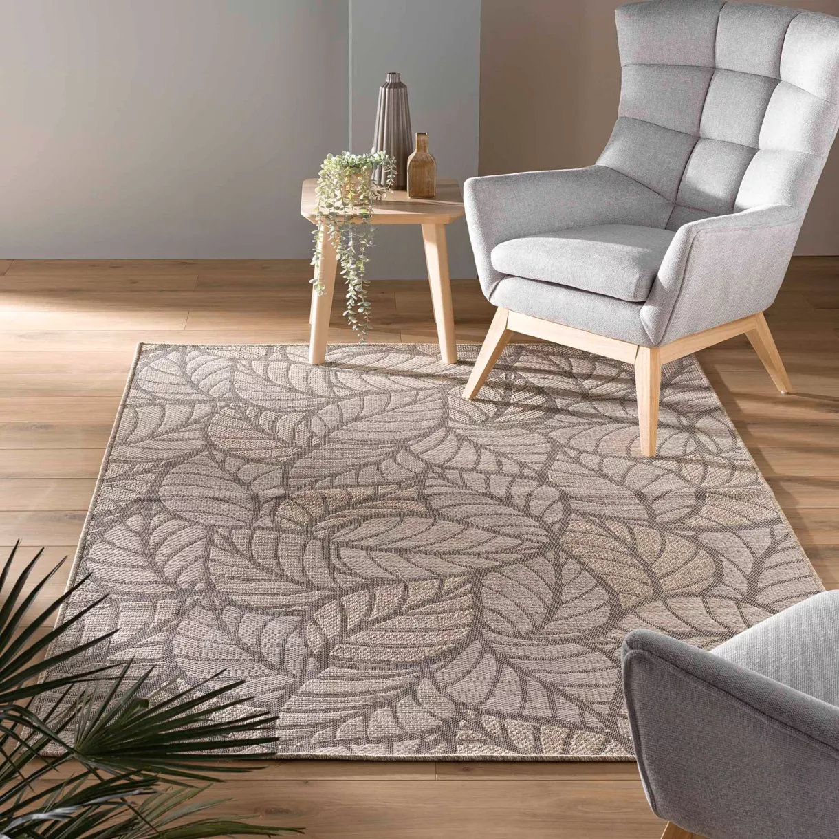eminza Tapis de salon tissé (160 x 230 cm) Vitalis Beige