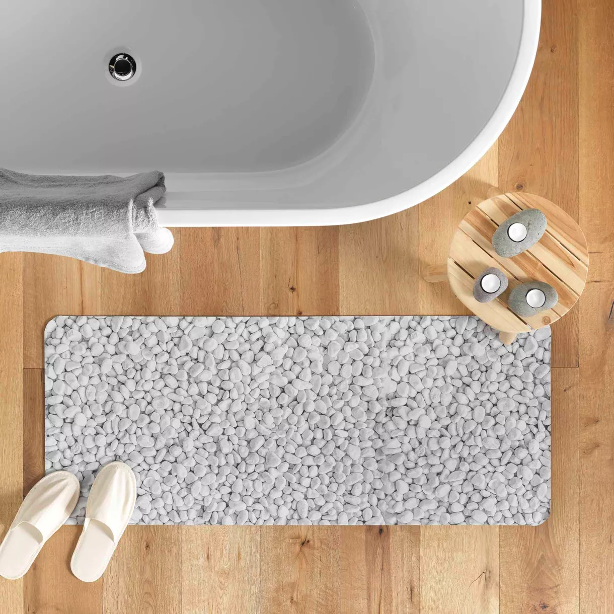 TAPIS DE BAIN 50 x 120 CM ULTRA-ABSORBANT LEANDRA DES. PLACE