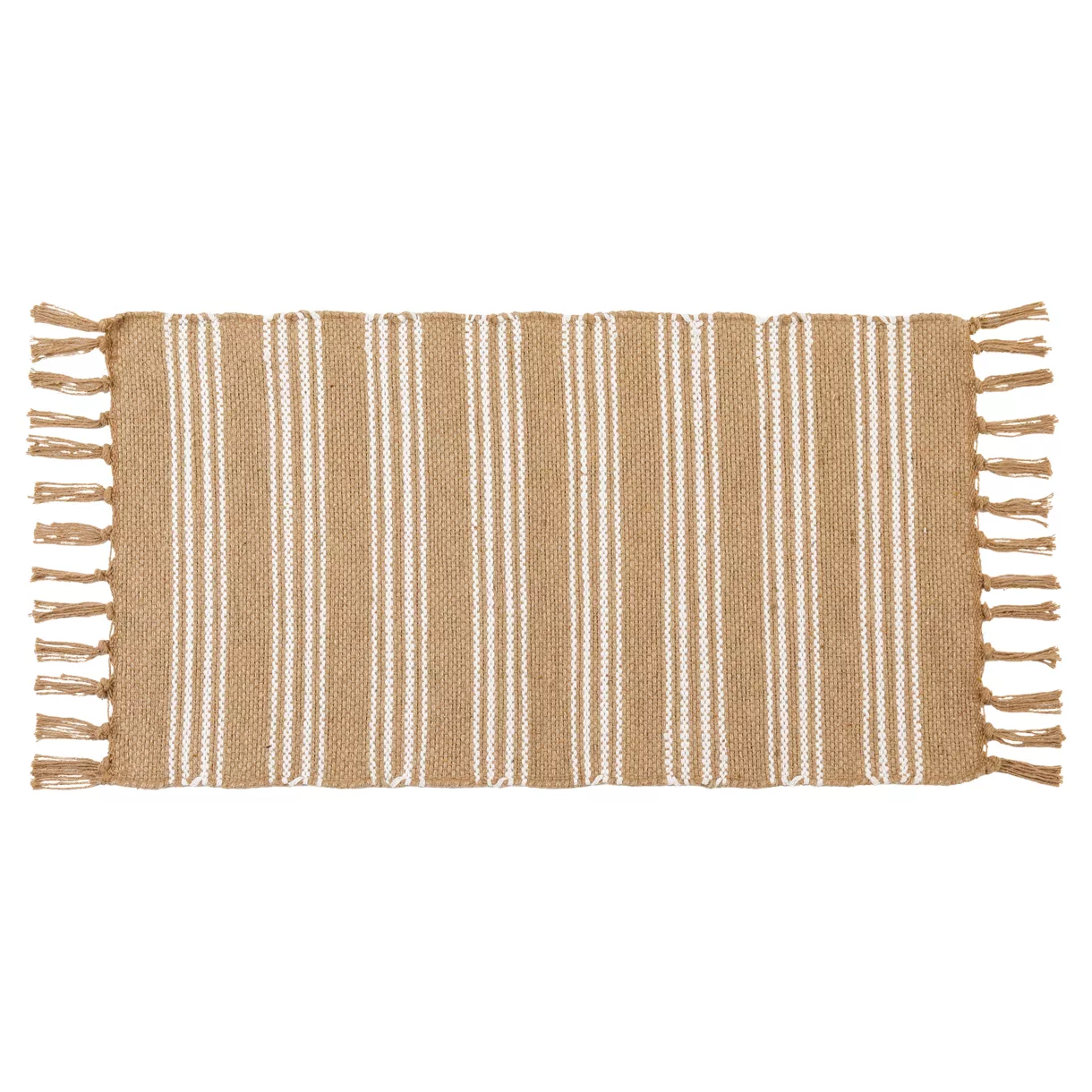 Tapis salon jute et coton (45 x 90 cm) Eden Beige naturel