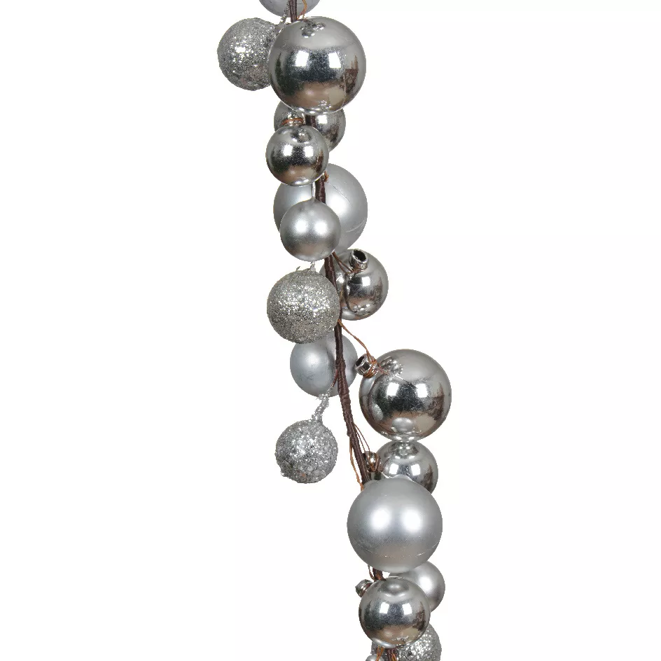 Kerstslinger (180 cm) Zilveren Kerstballen