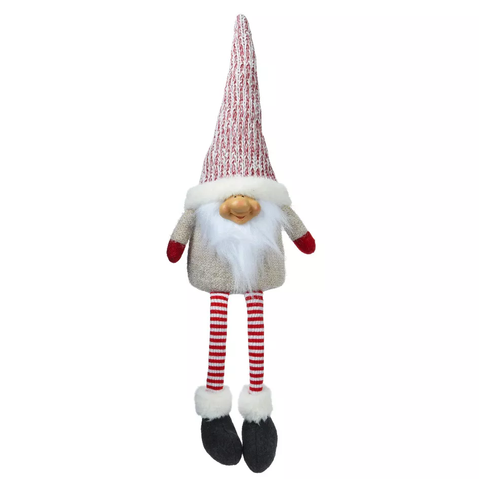 Handgemaakte Kerst kabouter (H60 cm) vrolijk en met witte baard