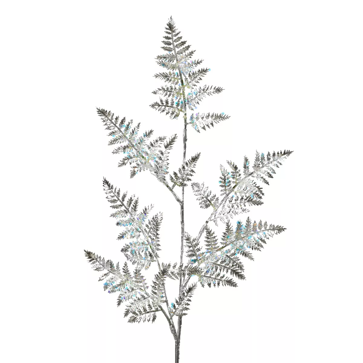 Rama de hoja (H69 cm) Helecho Real Plata