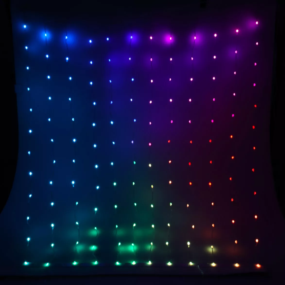Lichtervorhang Digital H2 m L2 m 400 LED Mehrfarbig