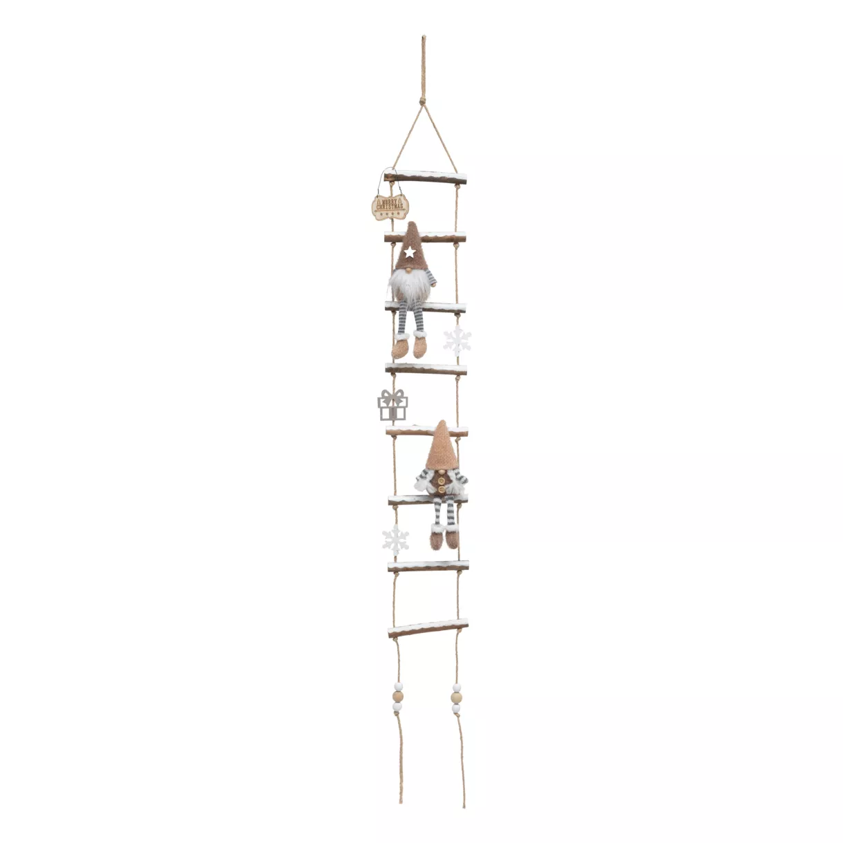 Decoratieve ladderophanging (H115 cm) Kerstelfjes