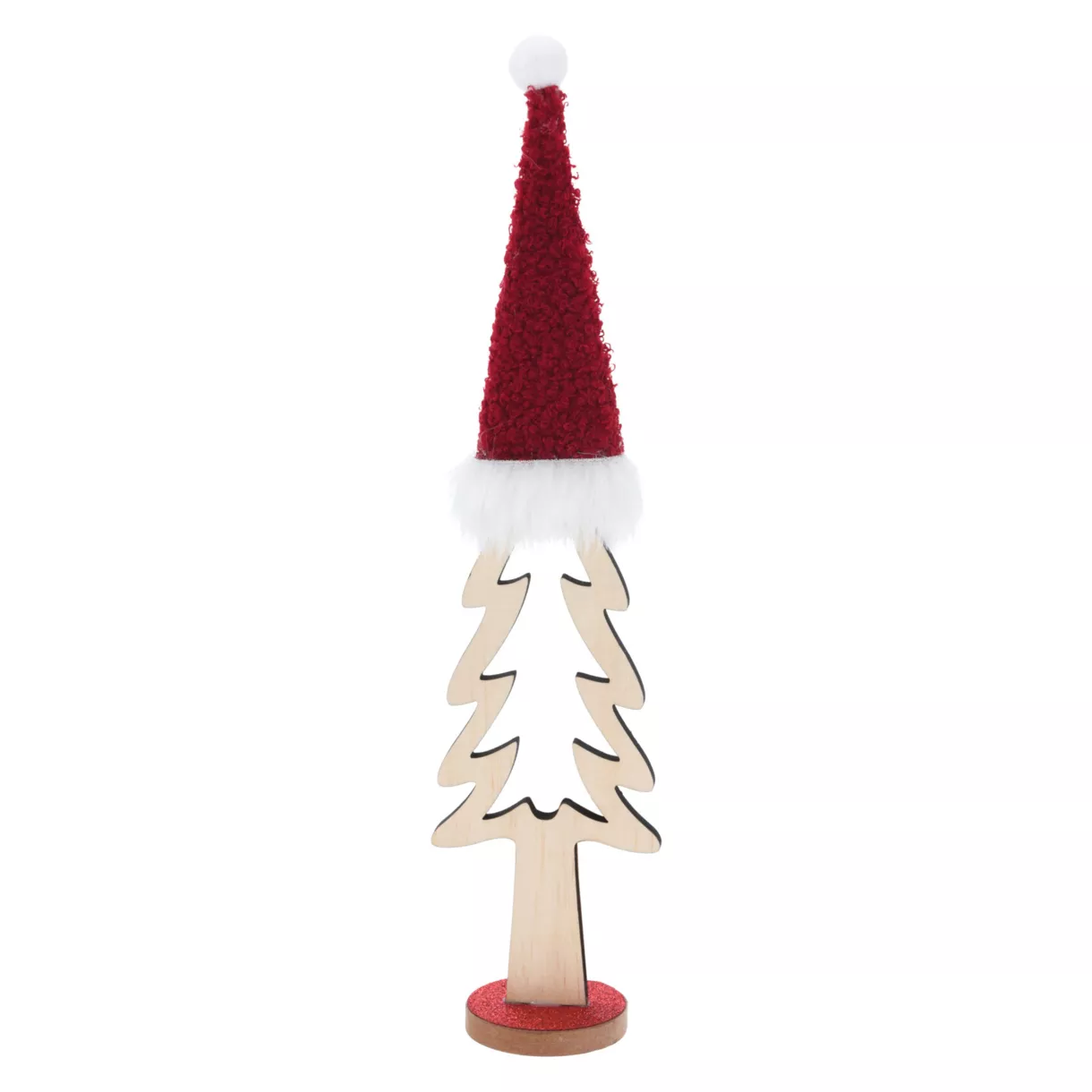 Weihnachtsbaum aus Holz zum Aufstellen (H33 cm) Bonnet Rot