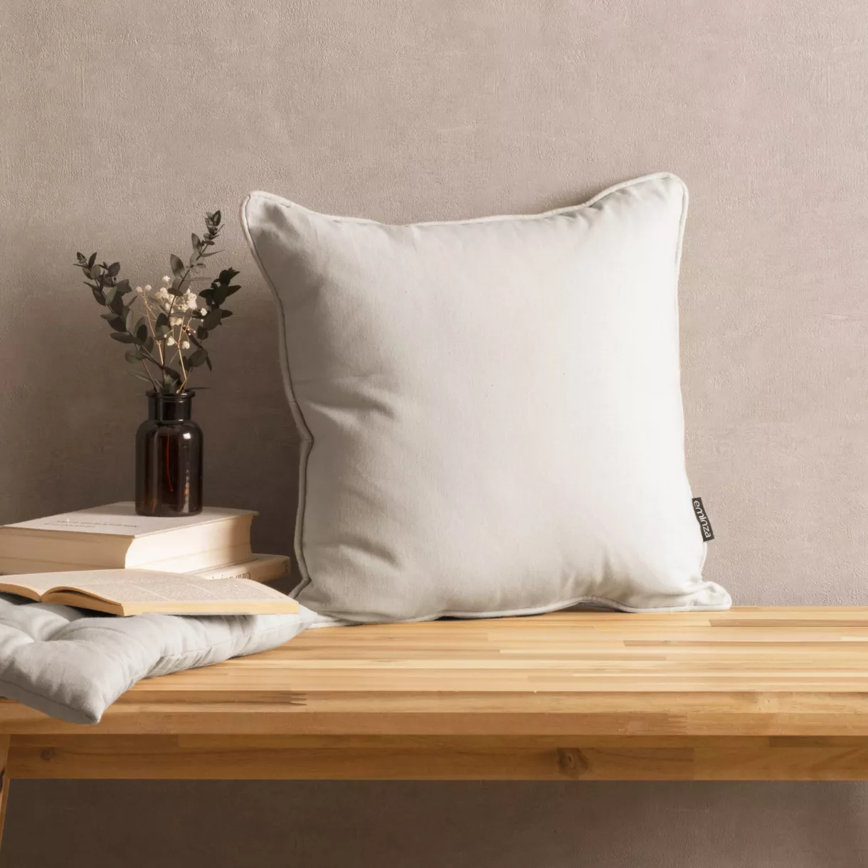 Coussin carré coton (40 x 40 cm) Pixel Beige