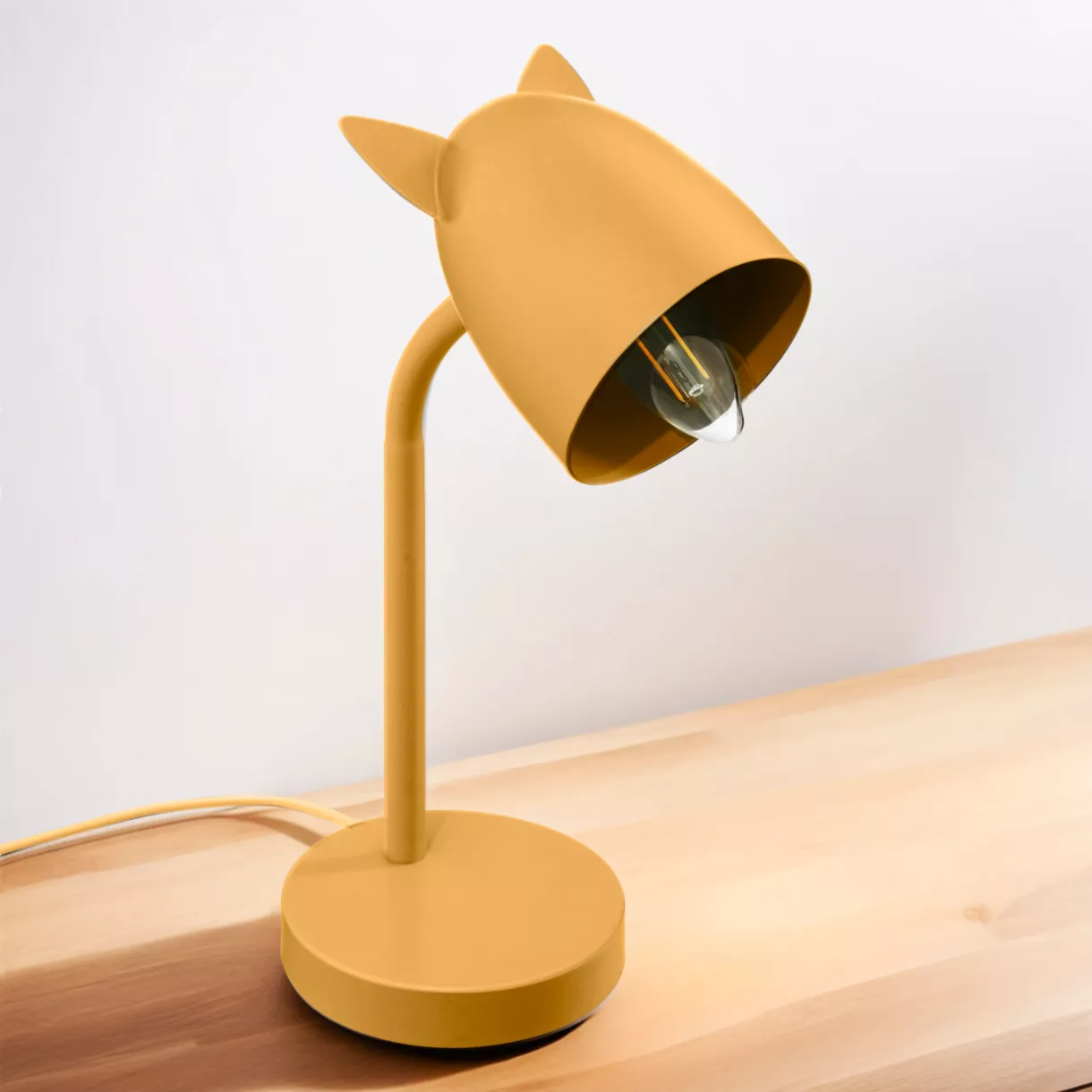 Lampada da posare bambini (H31 cm) Orecchie Giallo ocra