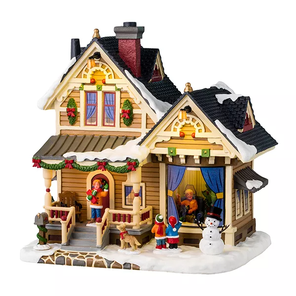 eminza Village de Noël Lemax lumineux à piles La maison de Grand-mère