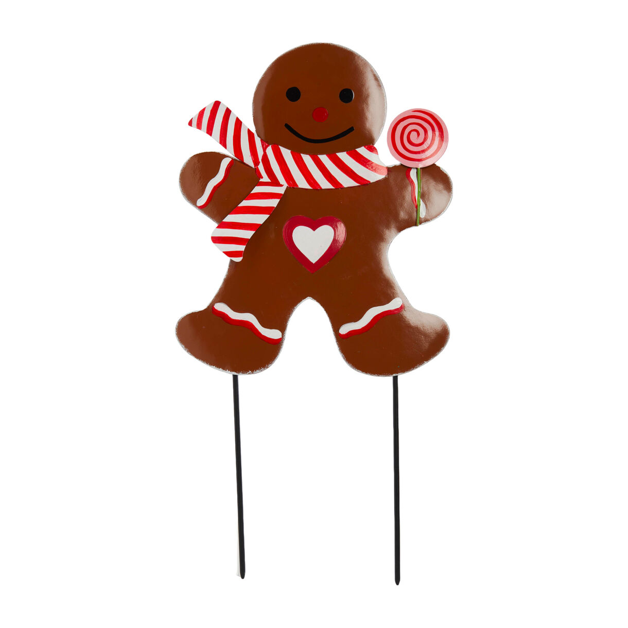 Set van 4 metalen tuinpalen (H50 cm) Gingerbread Chocolade