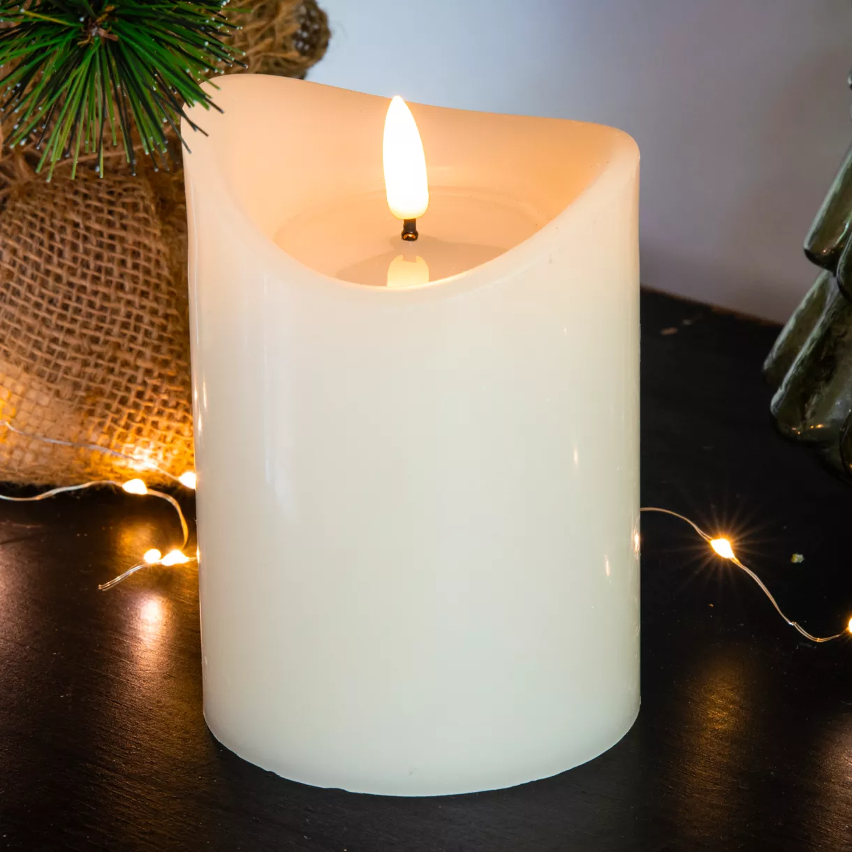 Bougie LED Axelle H10 cm Blanc 1