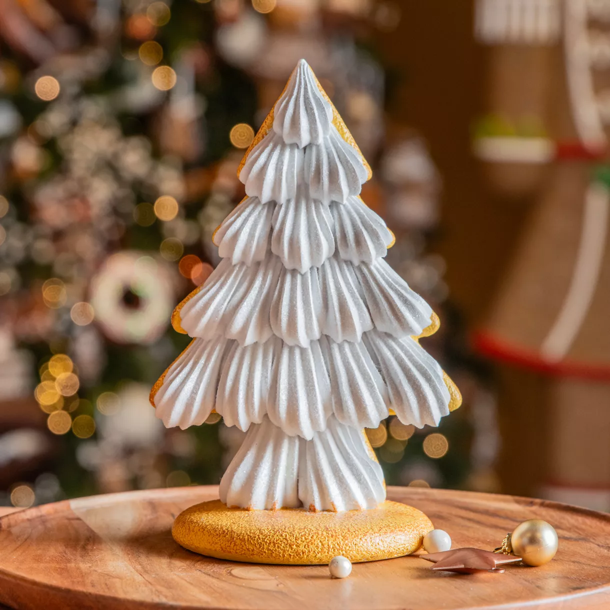 Sapin de Noël déco (H21 cm) Gâteau à la crème