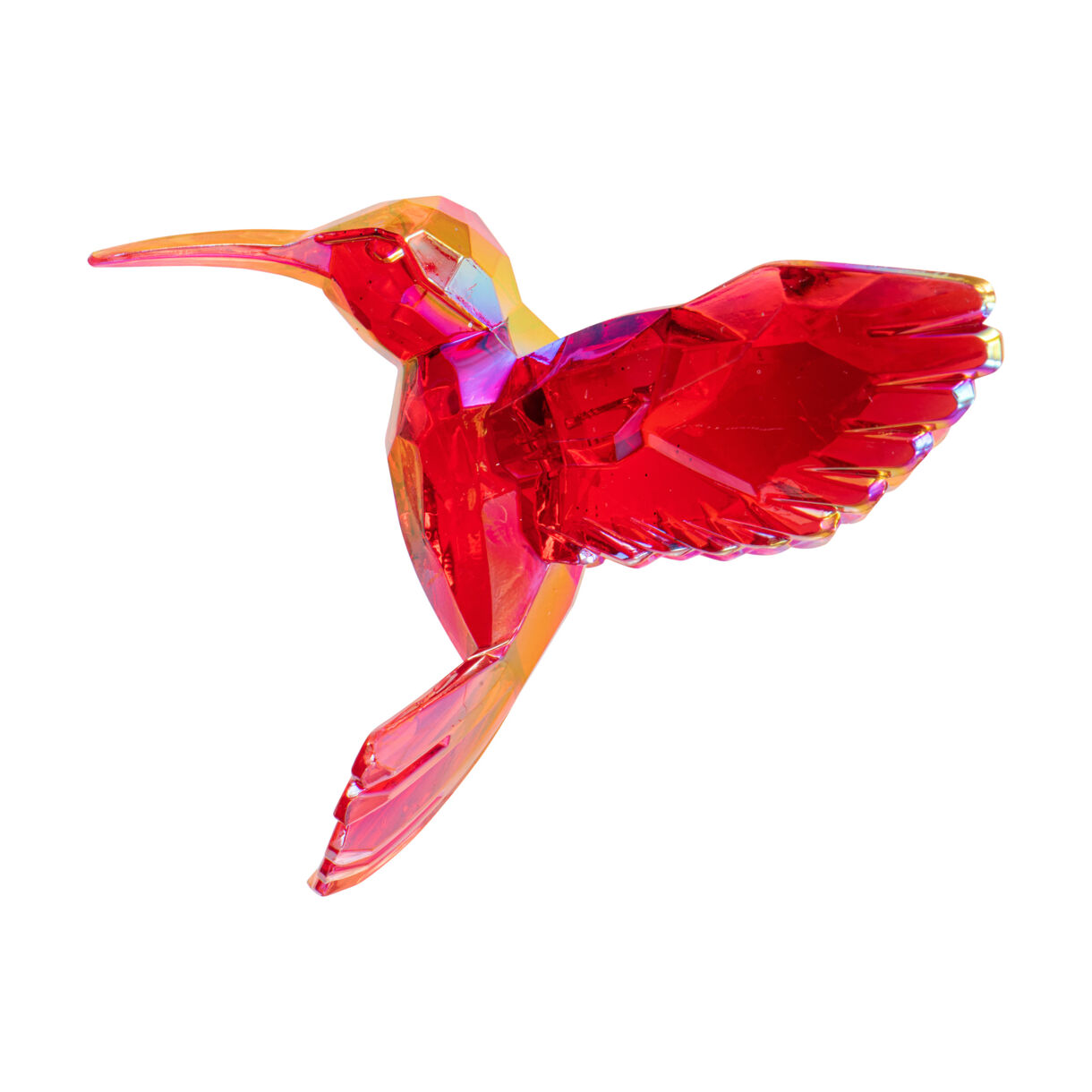 Decorazione da appendere di Natale (H7 cm) Colibrì glaciale Rosso