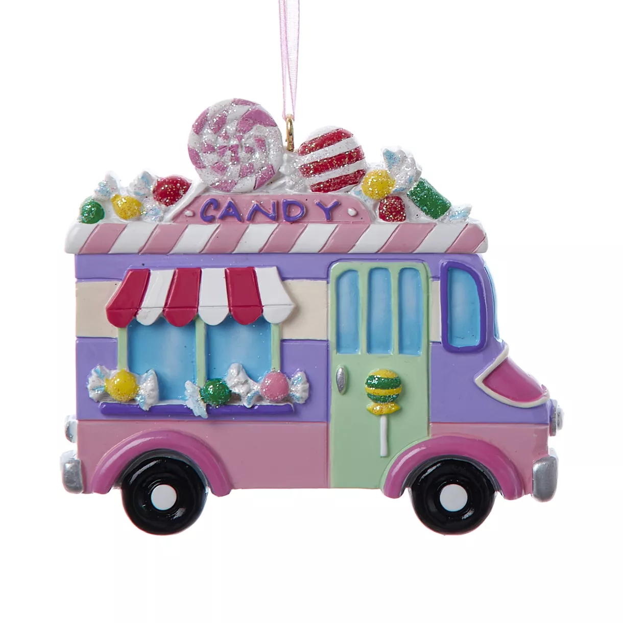 ASSORTIMENT DE 2 CAMIONS LOLLIPOP  7CM ROSE