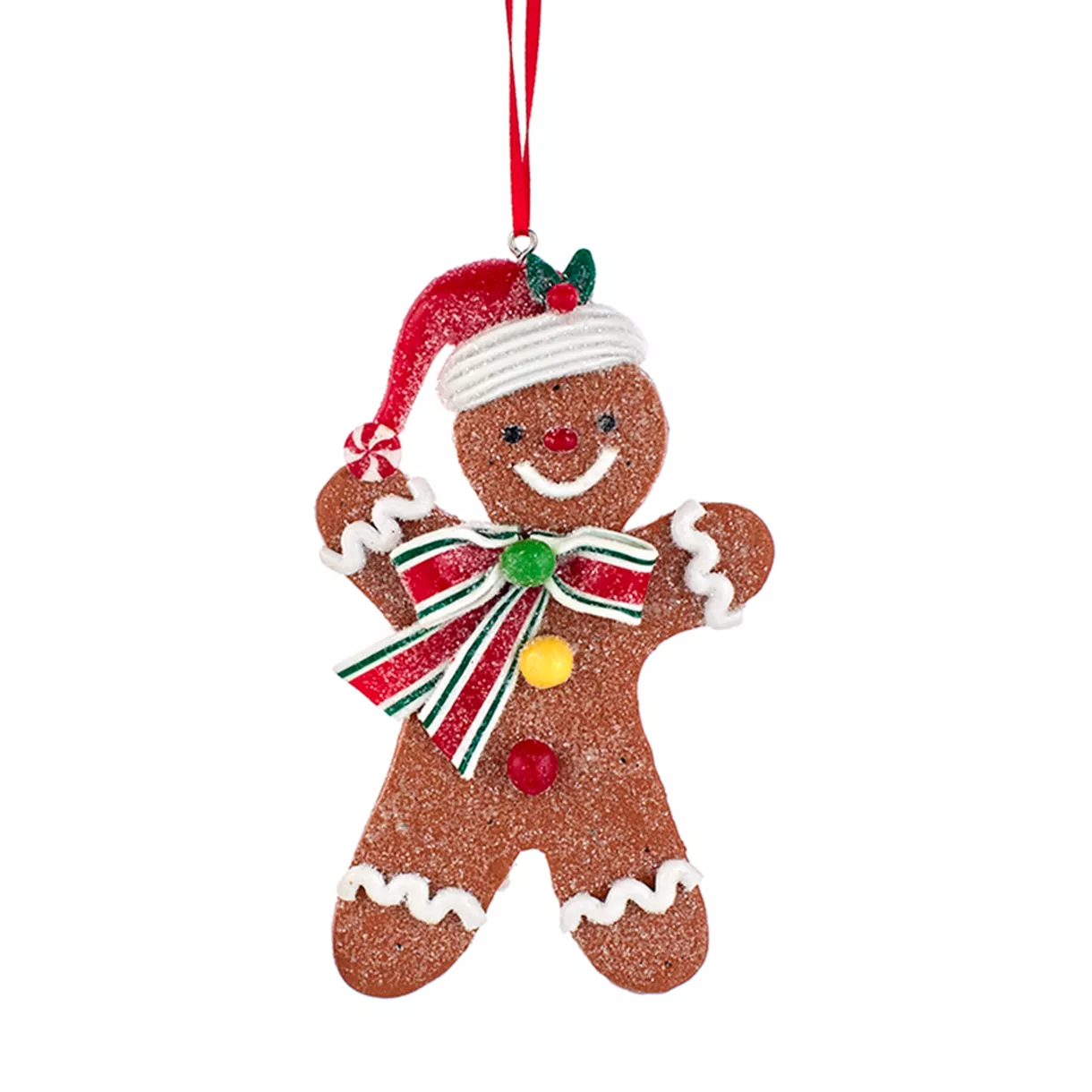 Kerstophanger (H10 cm) Gulzige Gingerbread Man Gaston