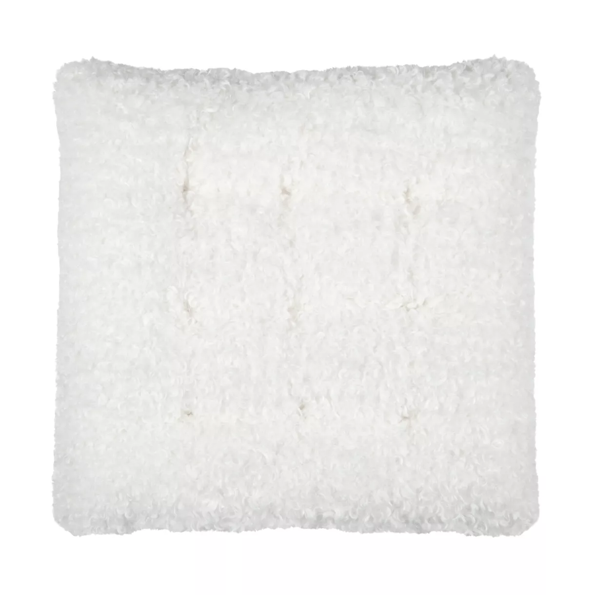 Coussin de chaise carré bouclette (38 x 38 cm) Grignon Ecru