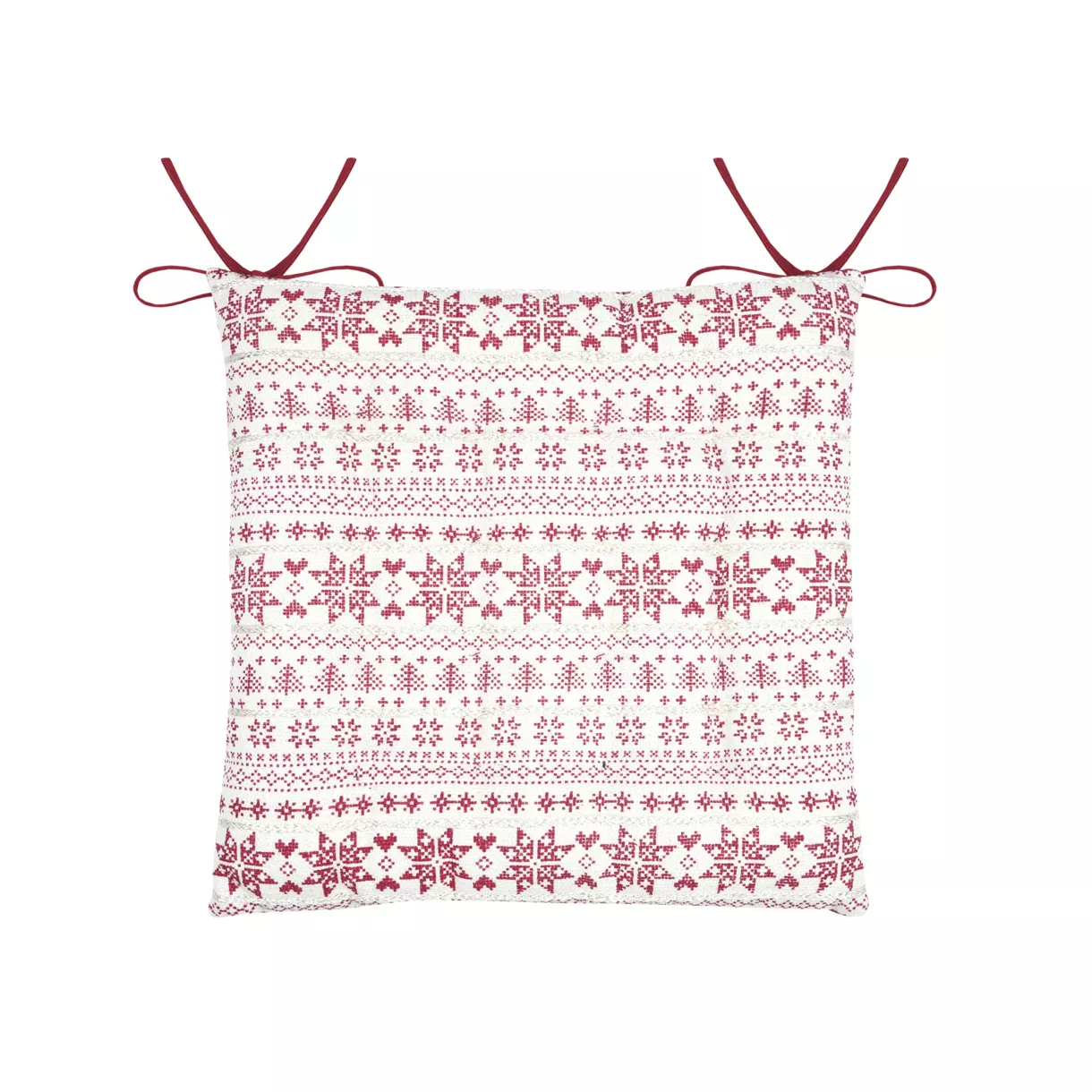 Coussin de chaise carré coton (38 x 38 cm) Valgenis Ecru 