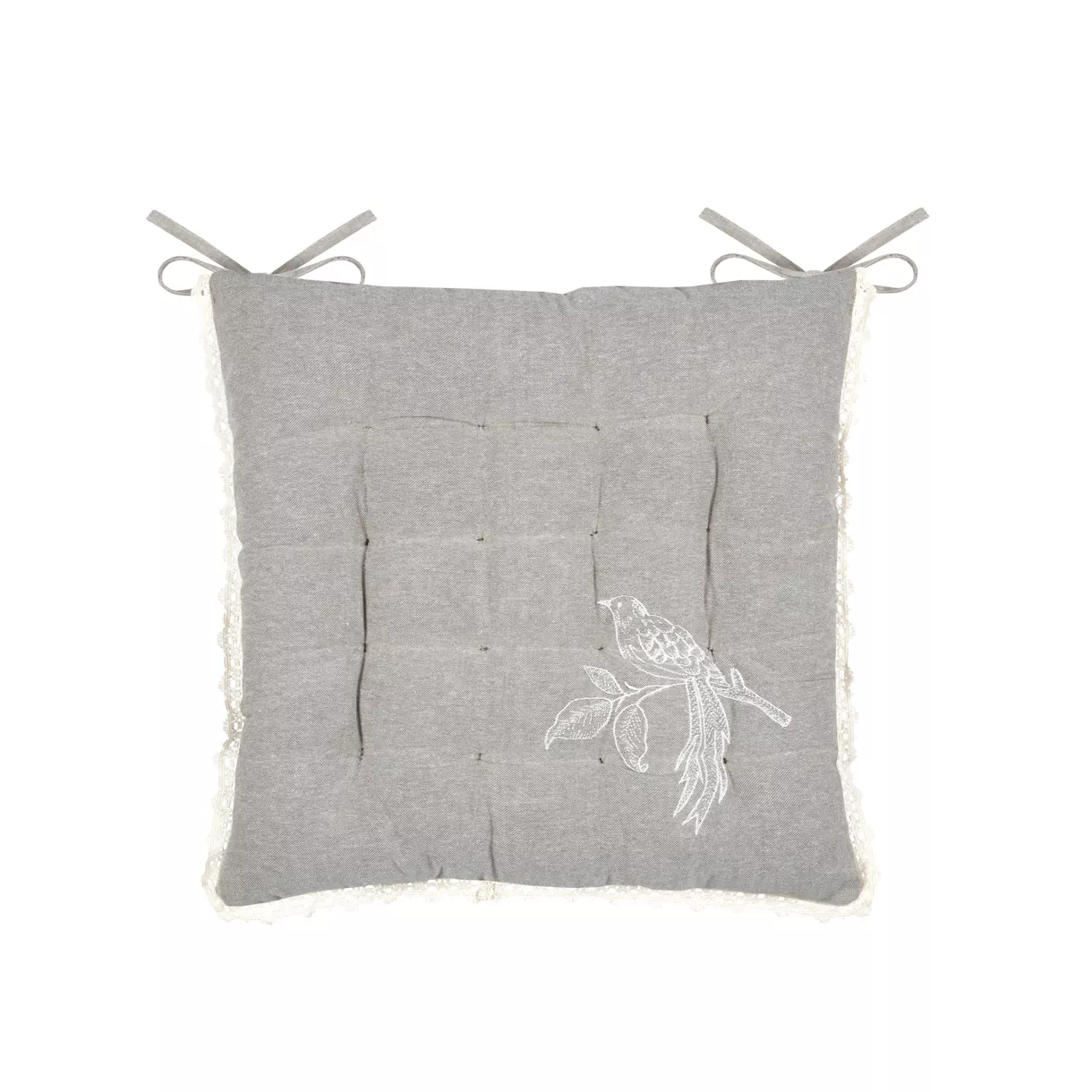 Coussin de chaise carré coton (38 x 38 cm) Clarine Beige