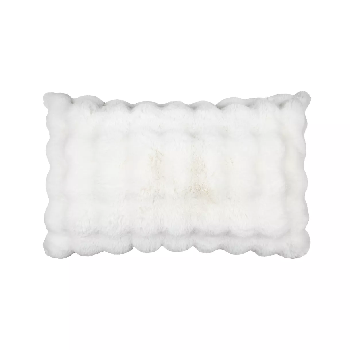 Coussin rectangulaire fausse fourrure (50 x 80 cm) Nebraska Ecru
