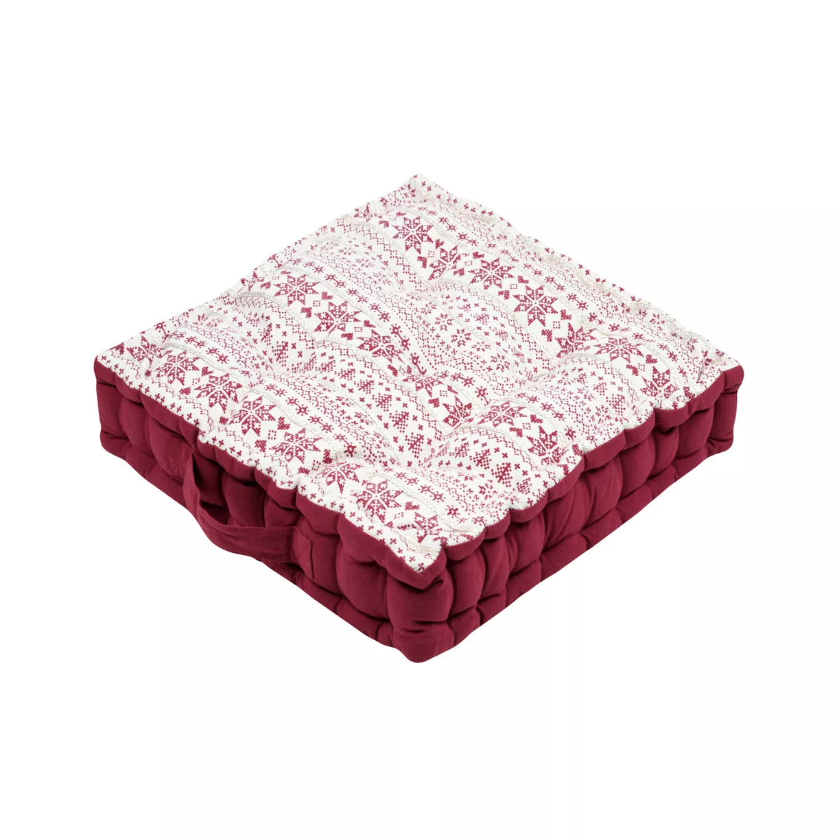 Coussin de sol carré coton (45 x 45 cm) Valgenis Ecru