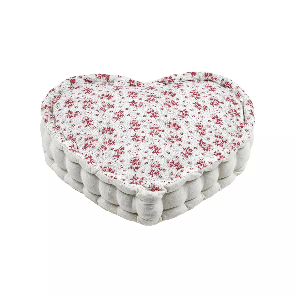 Coussin de sol cœur coton (40 x 40 cm) Ginny Rose