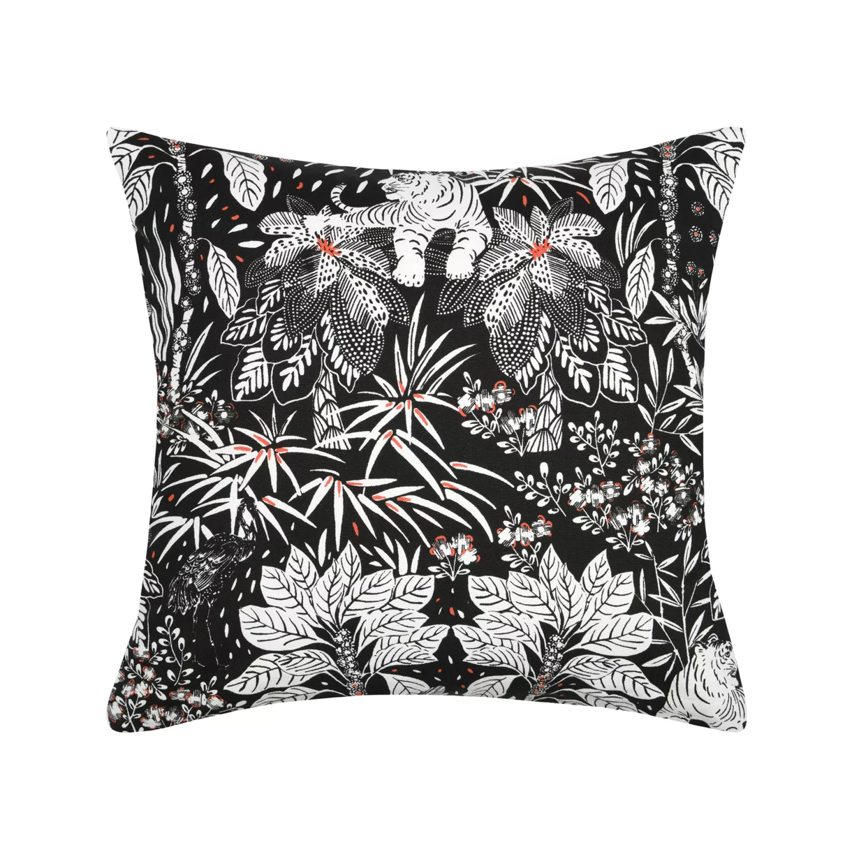 Housse de coussin carrée coton (40 x 40 cm) Bengali Noire