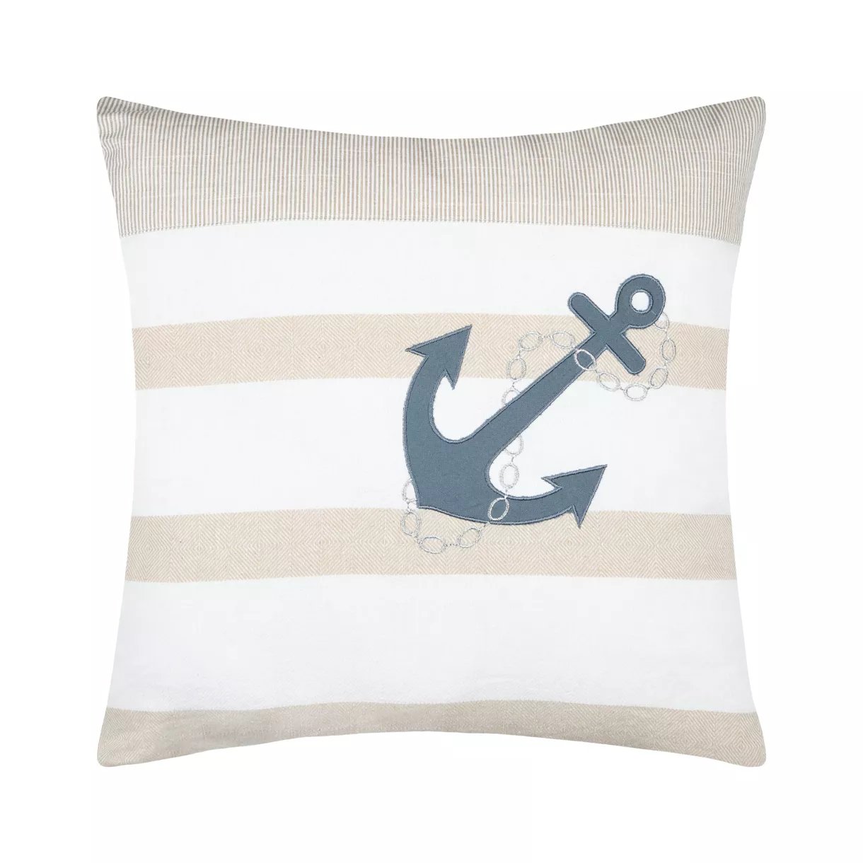 Coussin carré coton (45 x 45 cm) Nautical Beige